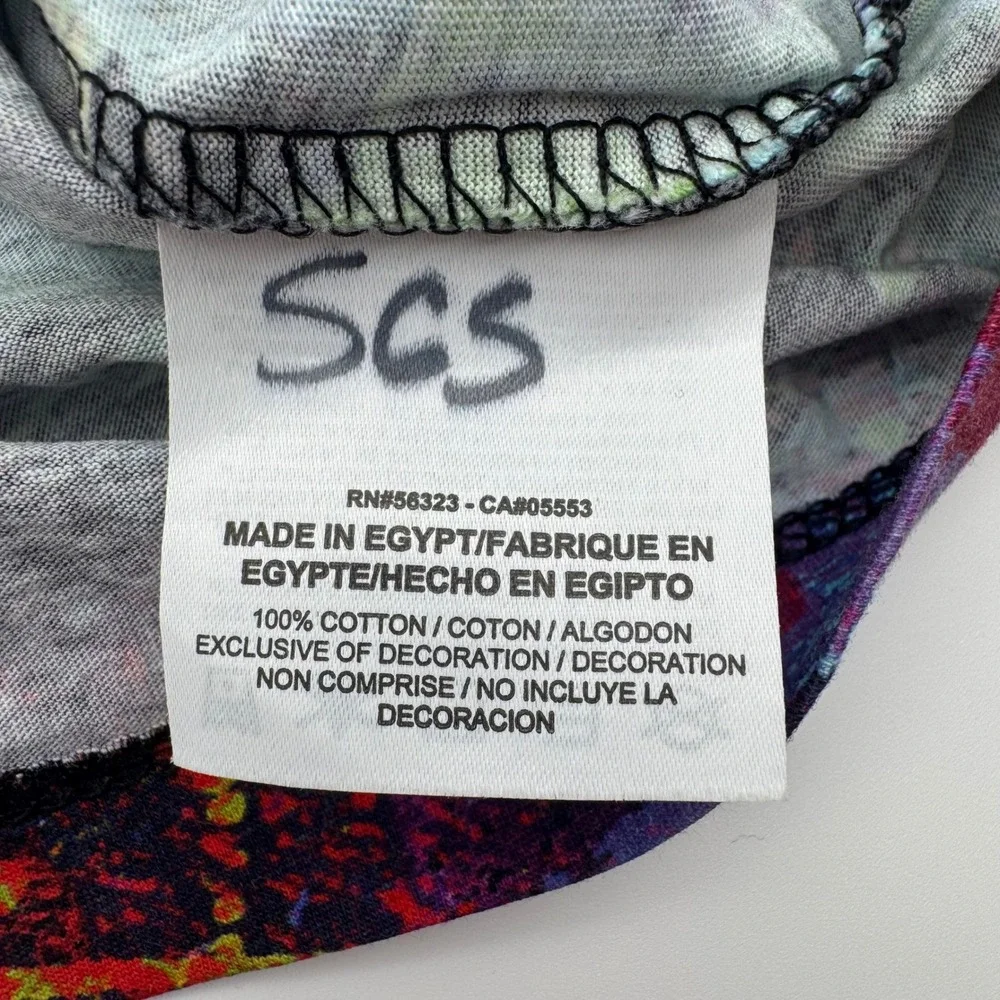 Nike NSW‎ Womens XS Paint Splatter Rhinestone Logo Crop Tank Top Multi Color